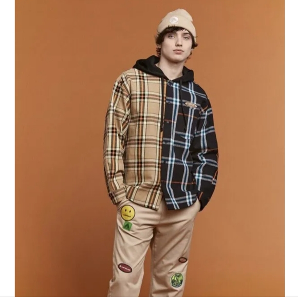 Airwalk Plaid Hooded Flannel Shirt SZ.L - Picture 2 of 7